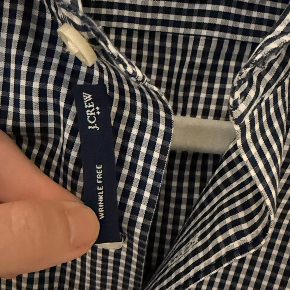 J. Crew Thompson Shirtings 80s 2-Ply  Blue check dress shirt XS 13-13.5